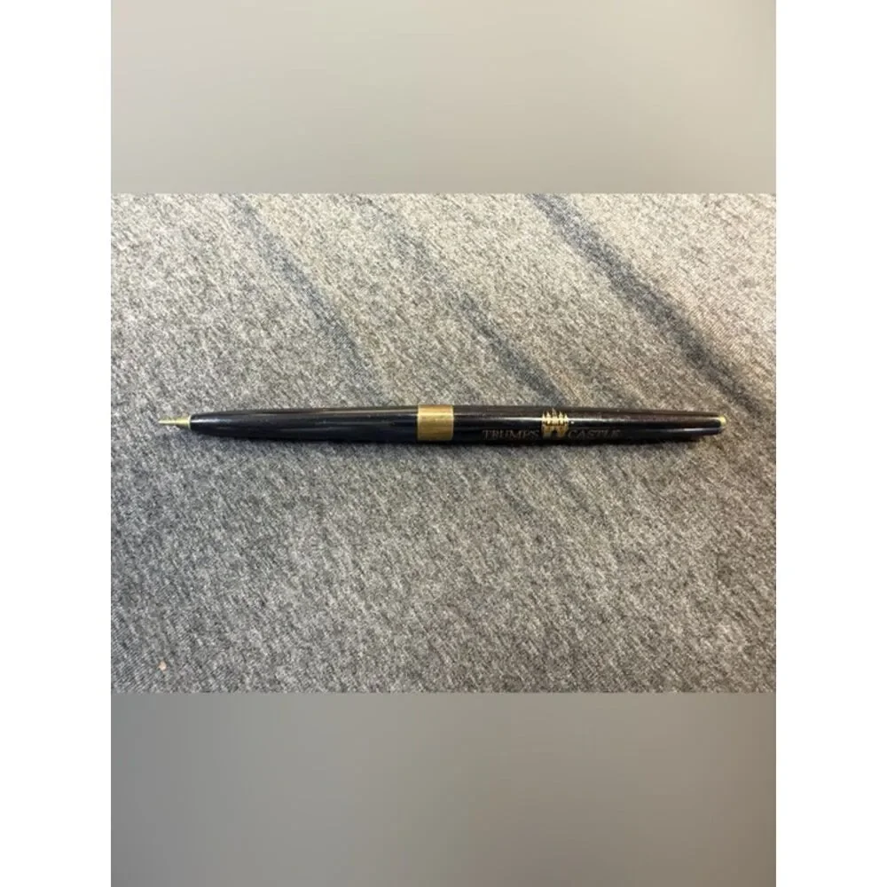 Trump’s Castle Souvenir Pen – Black & Gold Casino Memorabilia